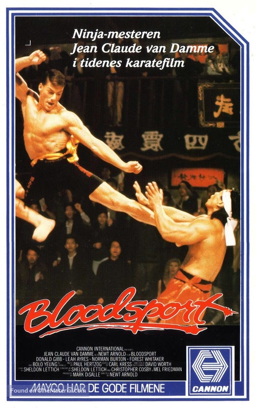 Bloodsport - Norwegian VHS movie cover