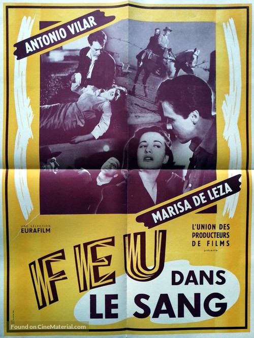 Fuego en la sangre - French Movie Poster