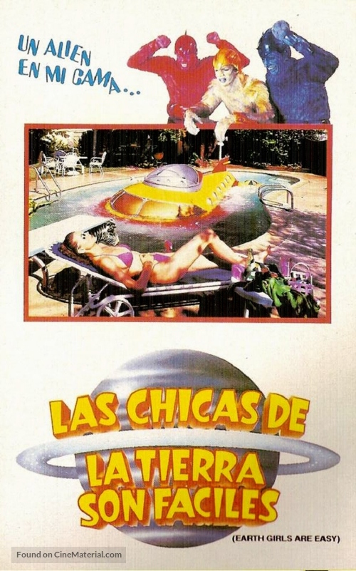 Earth Girls Are Easy - Spanish VHS movie cover