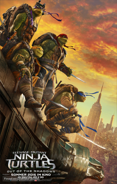 Teenage Mutant Ninja Turtles: Out of the Shadows - Austrian Movie Poster