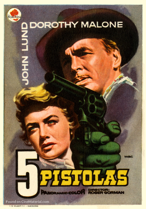 Five Guns West - Spanish Movie Poster