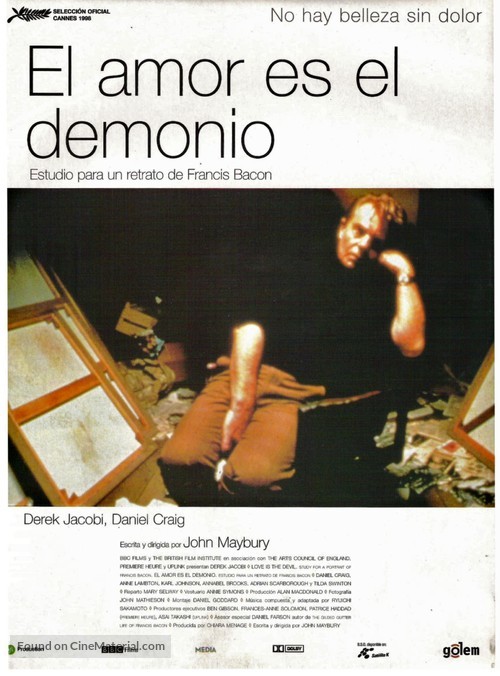 Love Is the Devil: Study for a Portrait of Francis Bacon - Spanish Movie Poster