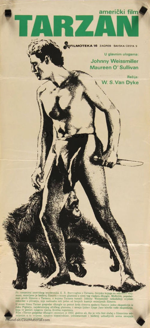 Tarzan the Ape Man - Yugoslav Movie Poster