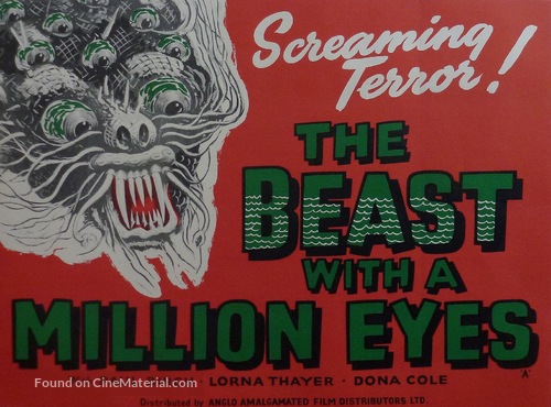 The Beast with a Million Eyes - British Movie Poster