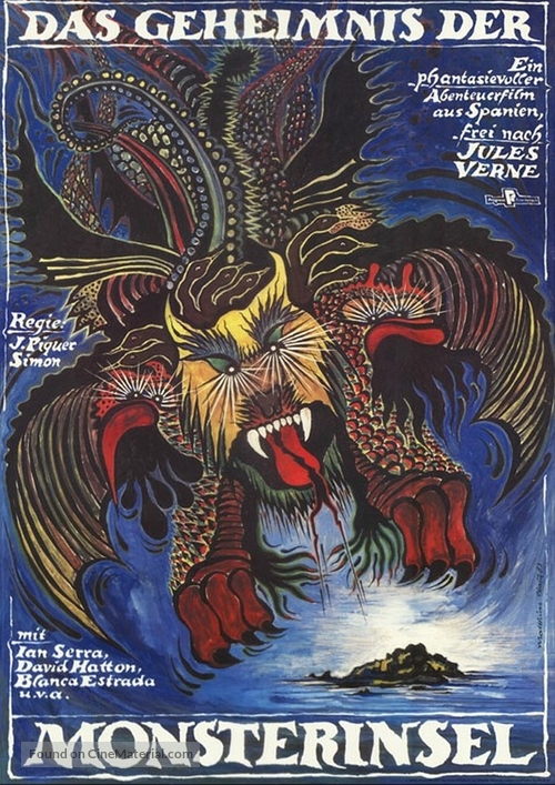 Misterio en la isla de los monstruos - German Movie Poster