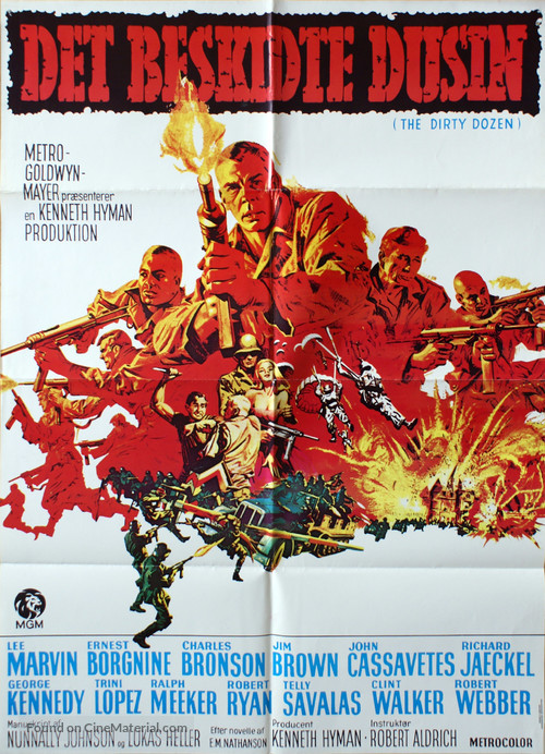 The Dirty Dozen - Danish Movie Poster