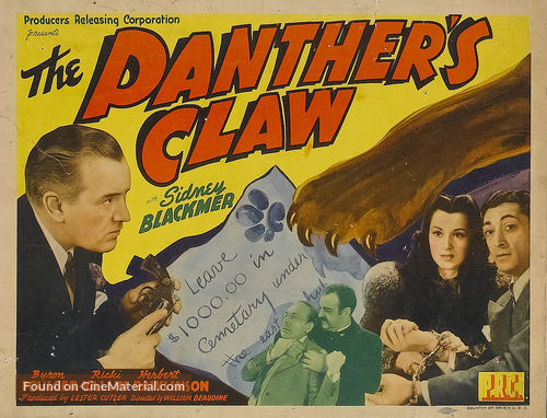 The Panther&#039;s Claw - Movie Poster