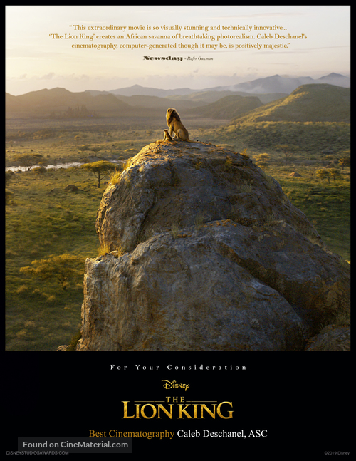 The Lion King - For your consideration movie poster