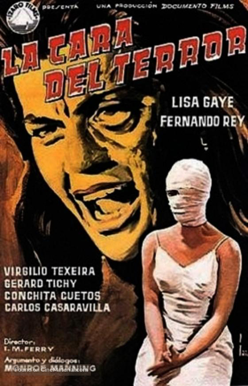 La cara del terror - Spanish Movie Poster