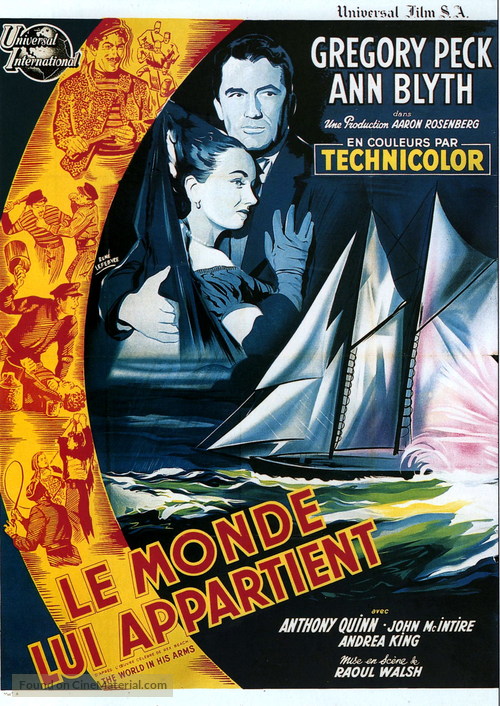 The World in His Arms - French Movie Poster
