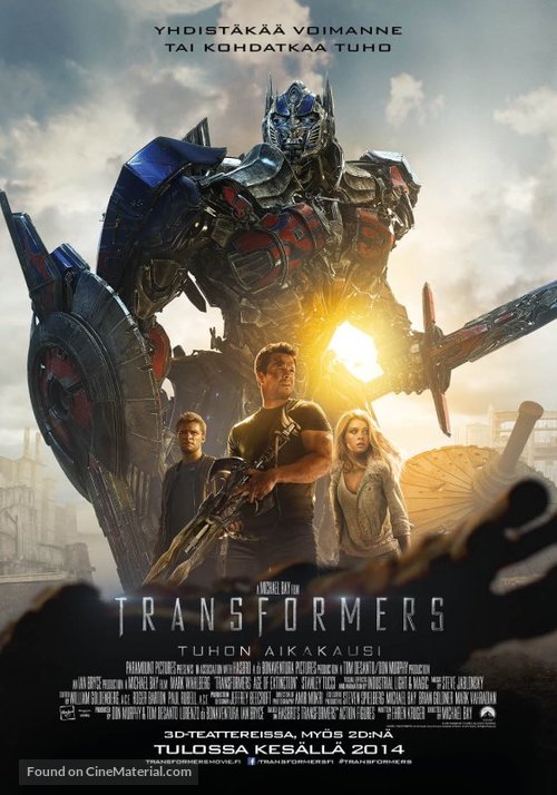 Transformers: Age of Extinction - Finnish Movie Poster
