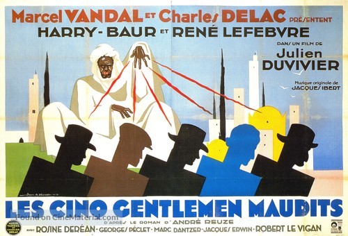 Les cinq gentlemen maudits - French Movie Poster