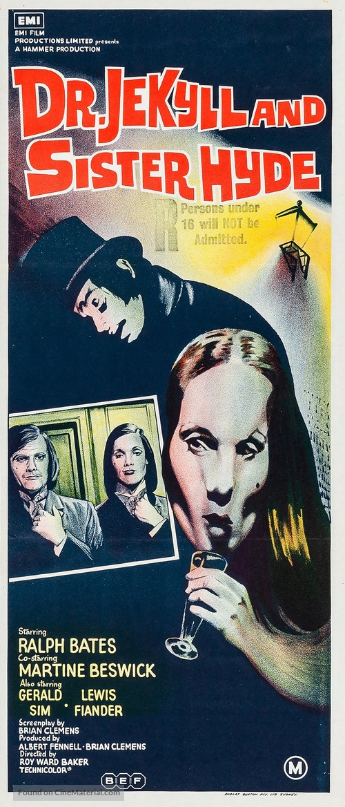 Dr. Jekyll and Sister Hyde - Australian Movie Poster