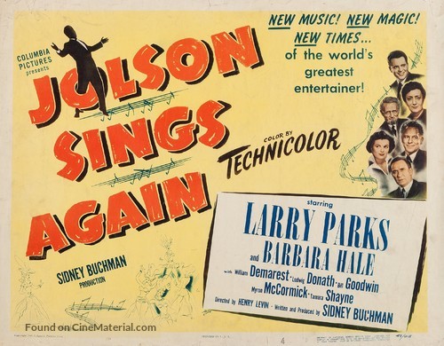 Jolson Sings Again - Movie Poster