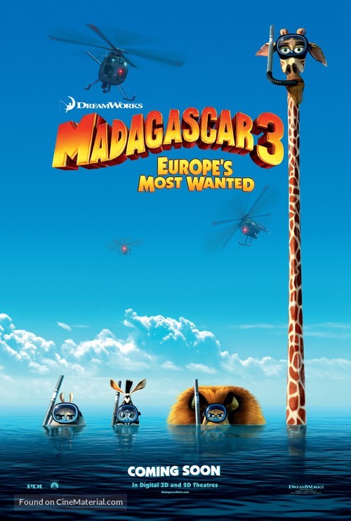 Madagascar 3: Europe&#039;s Most Wanted - Australian Movie Poster