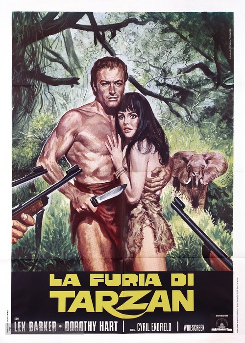 Tarzan&#039;s Savage Fury - Italian Movie Poster