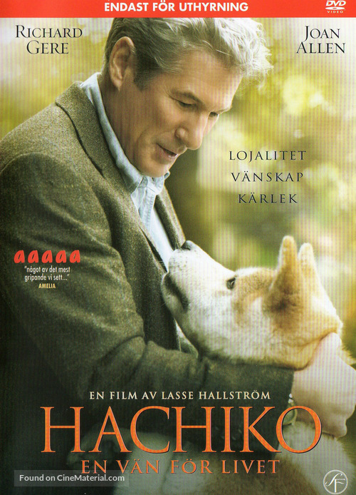 Hachi: A Dog&#039;s Tale - Swedish Movie Cover