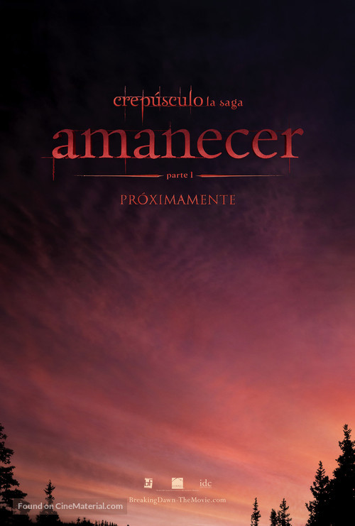 The Twilight Saga: Breaking Dawn - Part 1 - Chilean Movie Poster