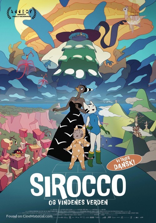 Sirocco et le royaume des courants d&#039;air - Danish Movie Poster