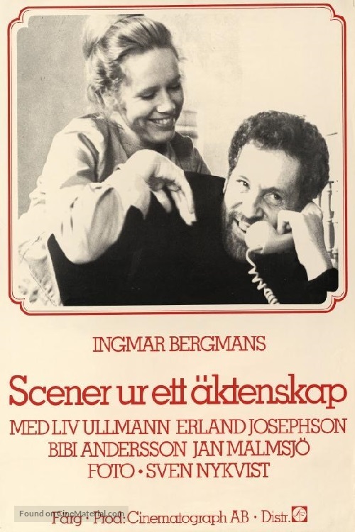 Scener ur ett &auml;ktenskap - Swedish Movie Poster