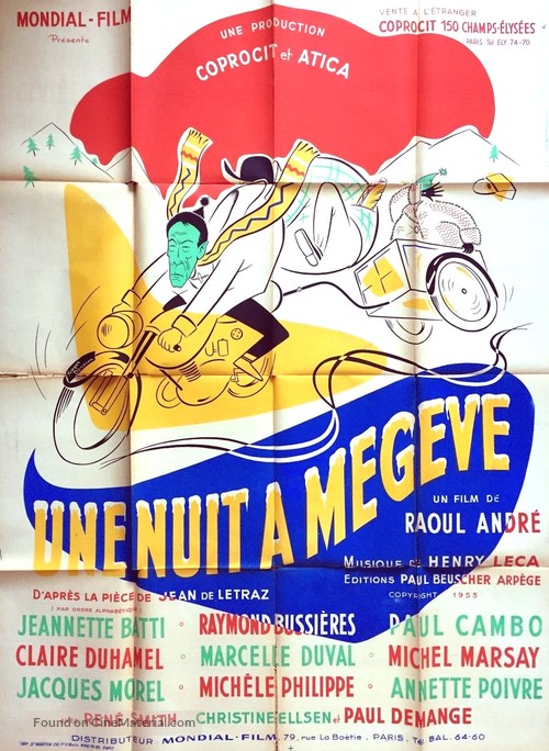 Une nuit &agrave; Meg&egrave;ve - French Movie Poster