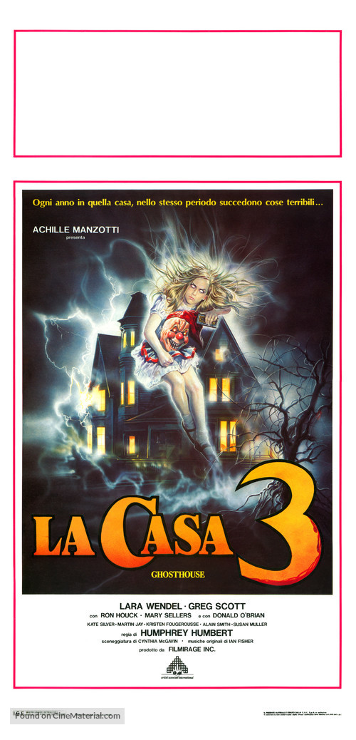 La casa 3 - Ghosthouse - Italian Movie Poster