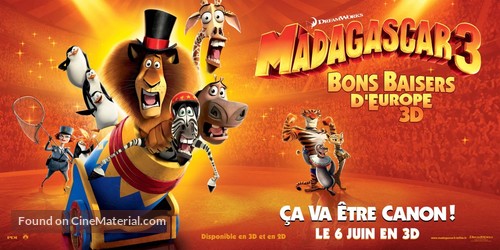 Madagascar 3: Europe&#039;s Most Wanted - French Movie Poster