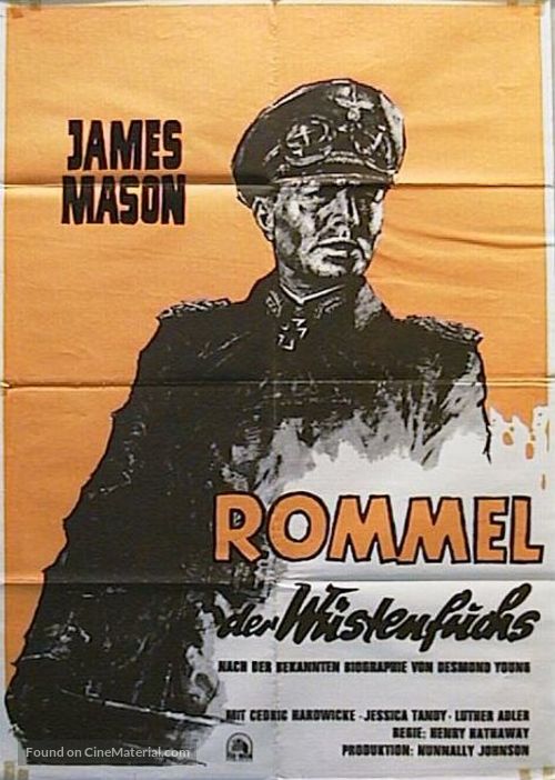 The Desert Fox: The Story of Rommel - German Movie Poster