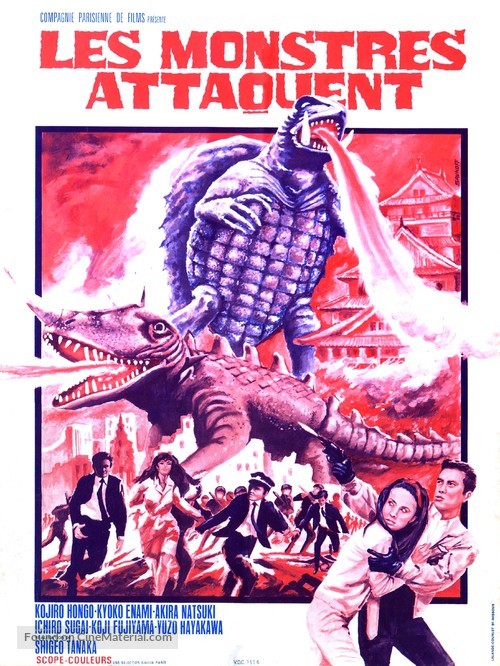 Daikaij&ucirc; kett&ocirc;: Gamera tai Barugon - French Movie Poster