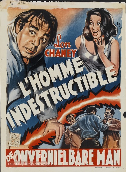 Indestructible Man - Belgian Movie Poster
