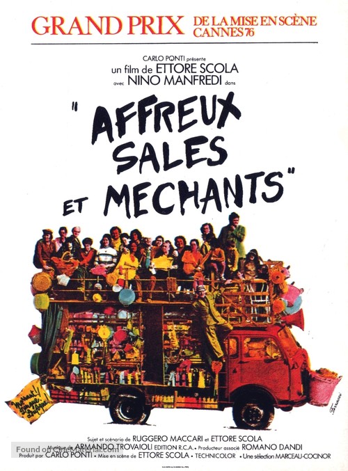 Brutti sporchi e cattivi - French Movie Poster