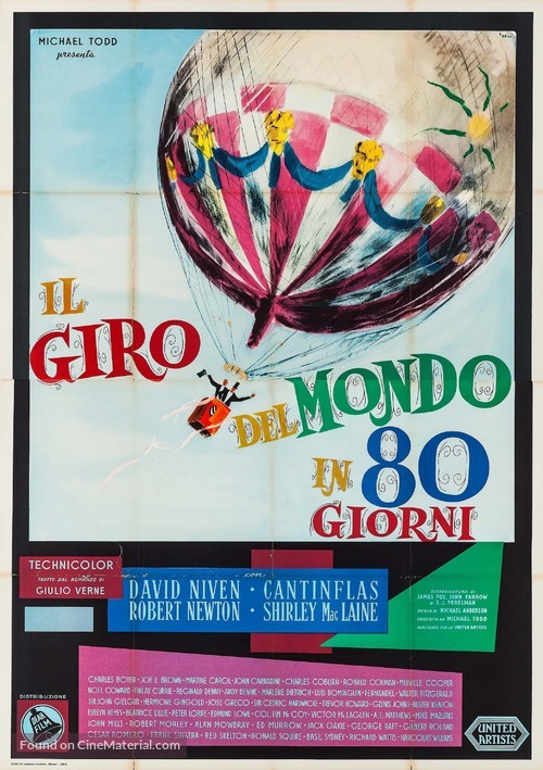 Around the World in Eighty Days - Italian Movie Poster