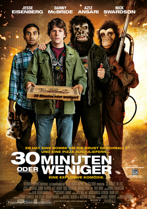 30 Minutes or Less - German Movie Poster
