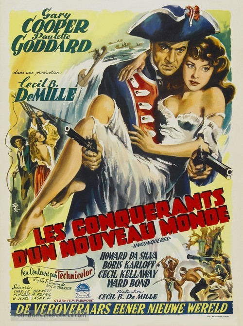 Unconquered - Belgian Theatrical movie poster