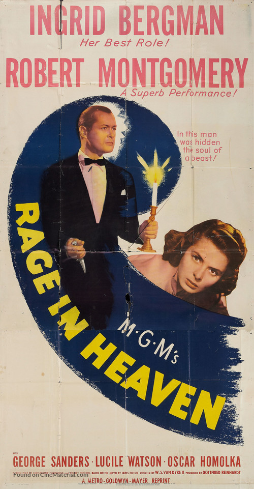 Rage in Heaven - Re-release movie poster