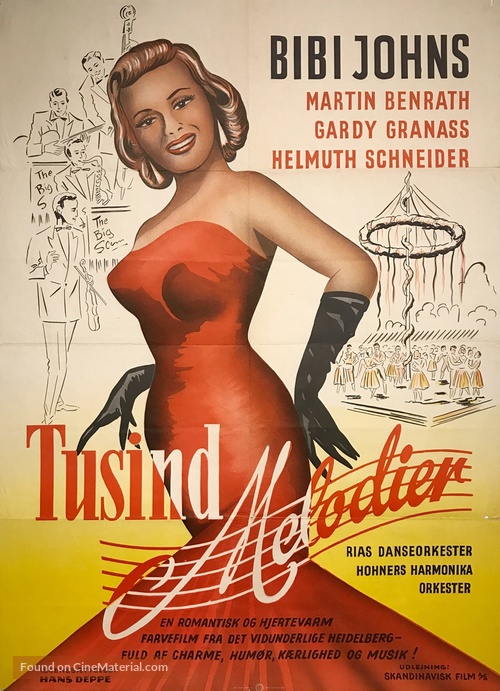 Tausend Melodien - Danish Movie Poster