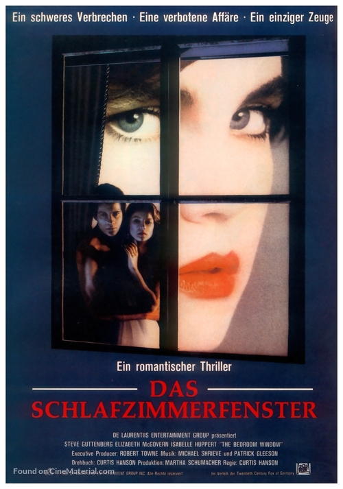 The Bedroom Window - German Movie Poster