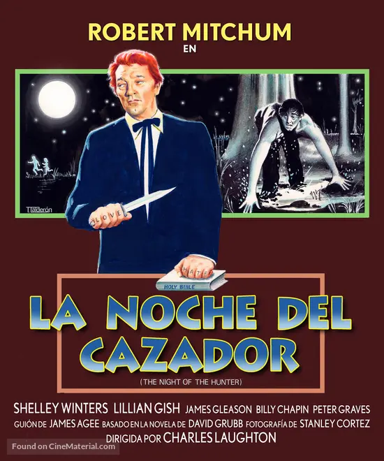 The Night of the Hunter - Spanish Movie Poster