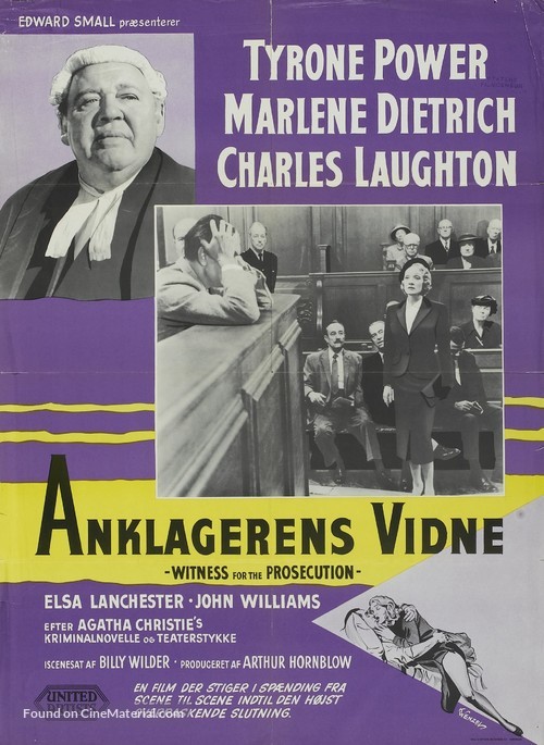 Witness for the Prosecution - Danish Movie Poster