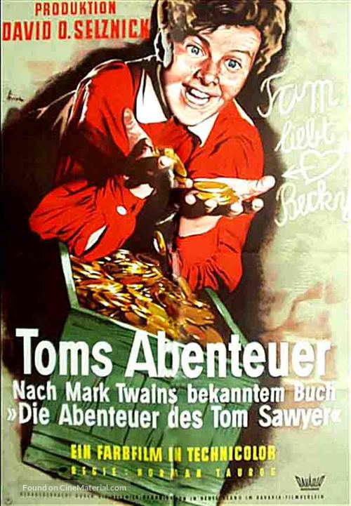 The Adventures of Tom Sawyer - German Movie Poster