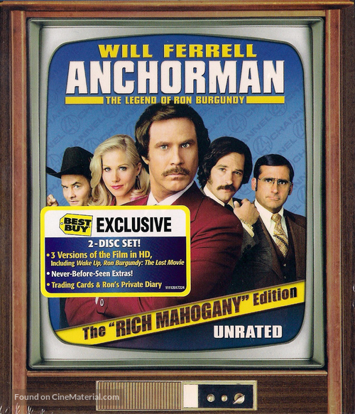 Anchorman: The Legend of Ron Burgundy - Blu-Ray movie cover