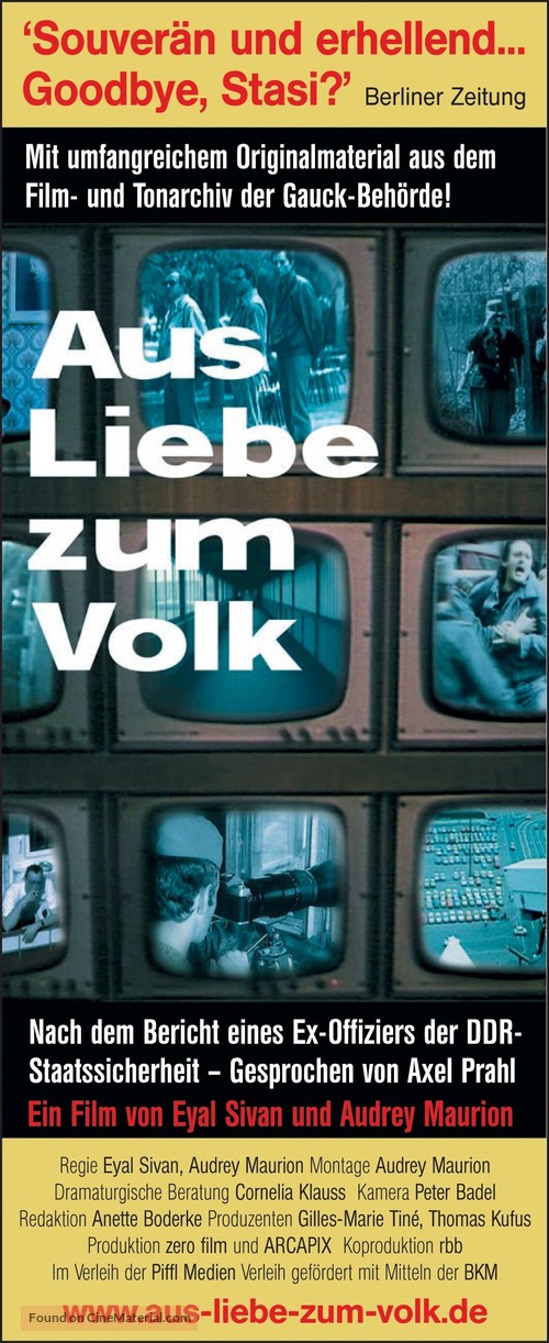 Aus Liebe zum Volk - German poster