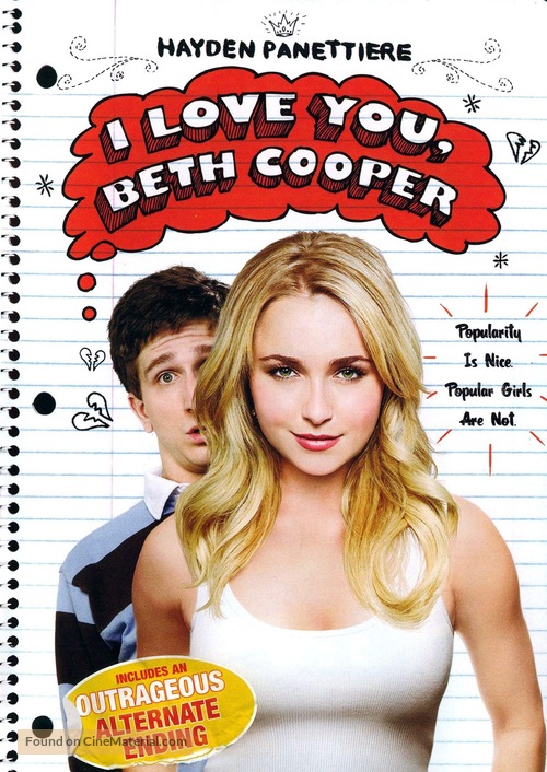 I Love You, Beth Cooper - DVD movie cover