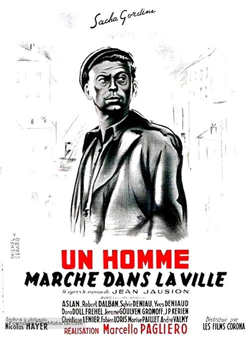 Un homme marche dans la ville - French Movie Poster