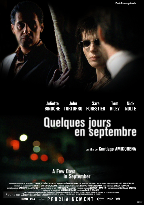 Quelques jours en septembre - French Movie Poster