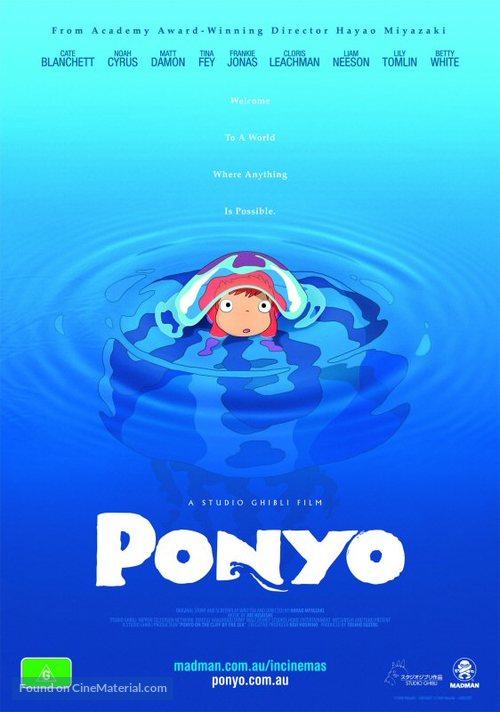 Gake no ue no Ponyo - Australian Movie Poster