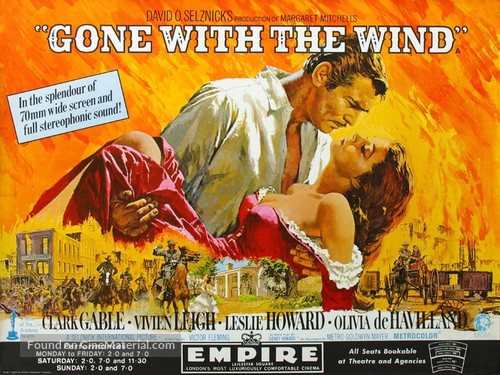 Gone with the Wind - British Movie Poster