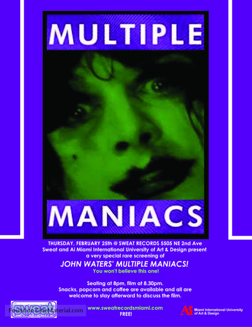 Multiple Maniacs - Canadian Movie Poster