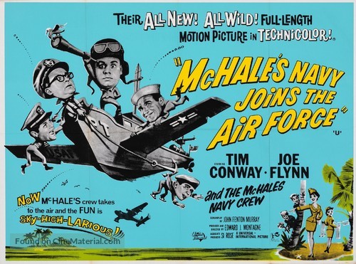 McHale&#039;s Navy Joins the Air Force - British Movie Poster