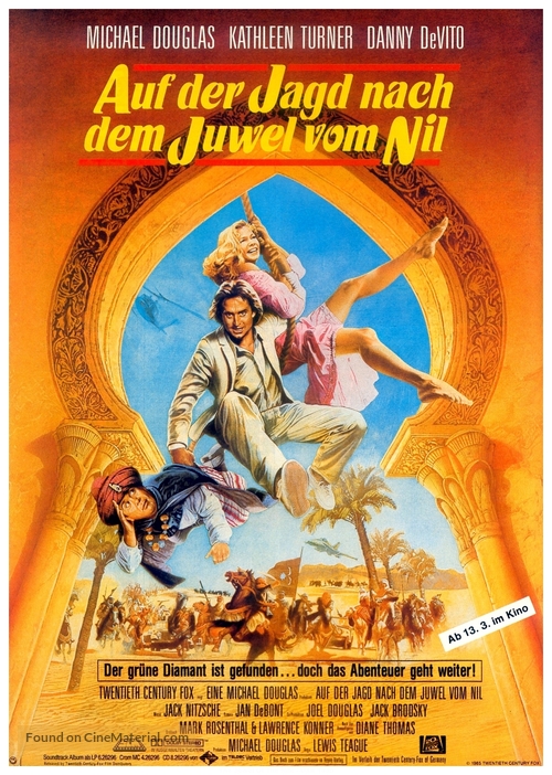 The Jewel of the Nile - German Movie Poster